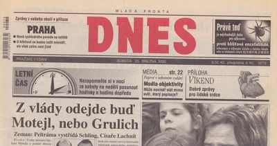 Dnes 25 March 2000